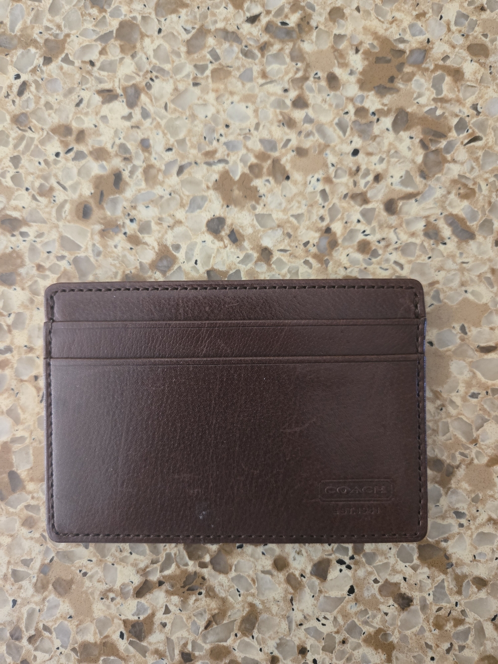 Coach Brown Leather Slim Card Holder